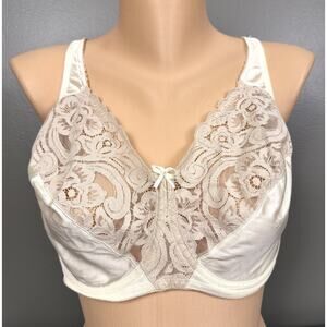 40DD Vintage Vanity Fair 75-165 Lace Piquant Antron III Nylon Lace Underwire Bra